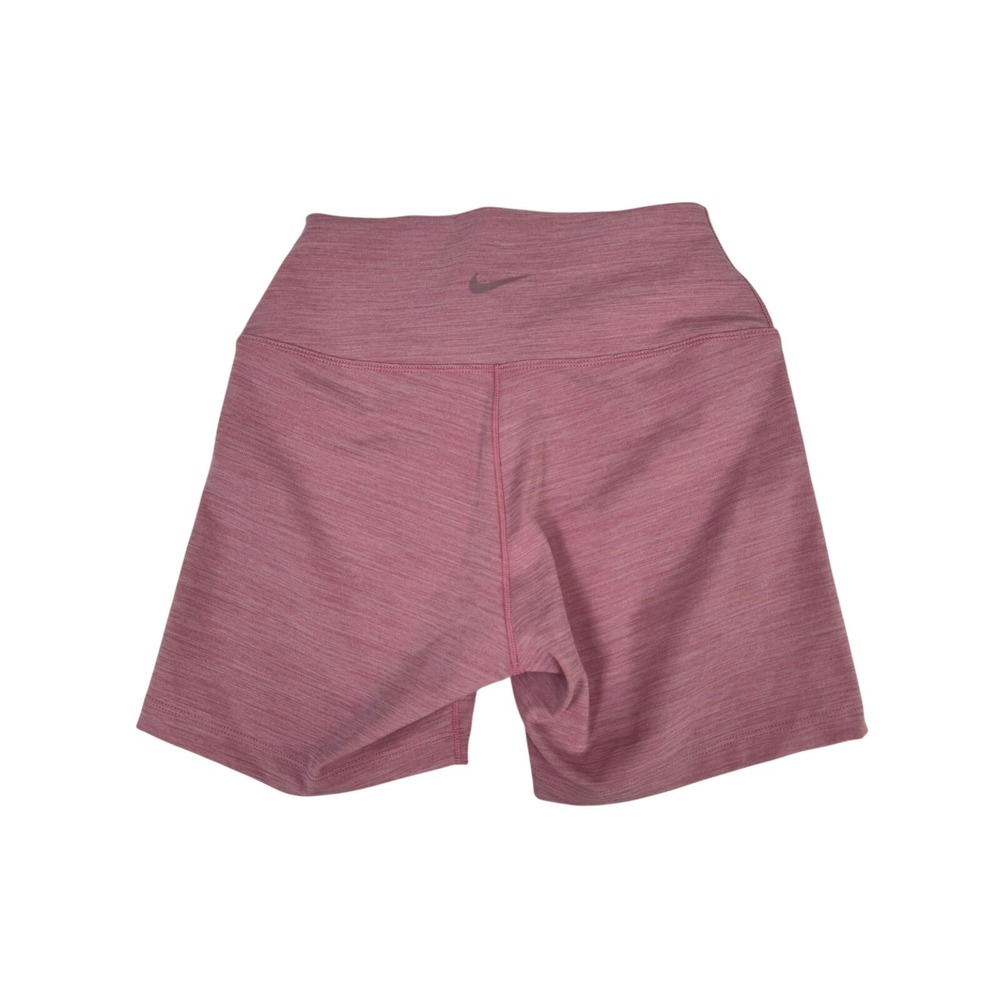 Nike One Dri-FIT Biker Shorts Pink Heathered High Rise 4" Inseam Training Yoga